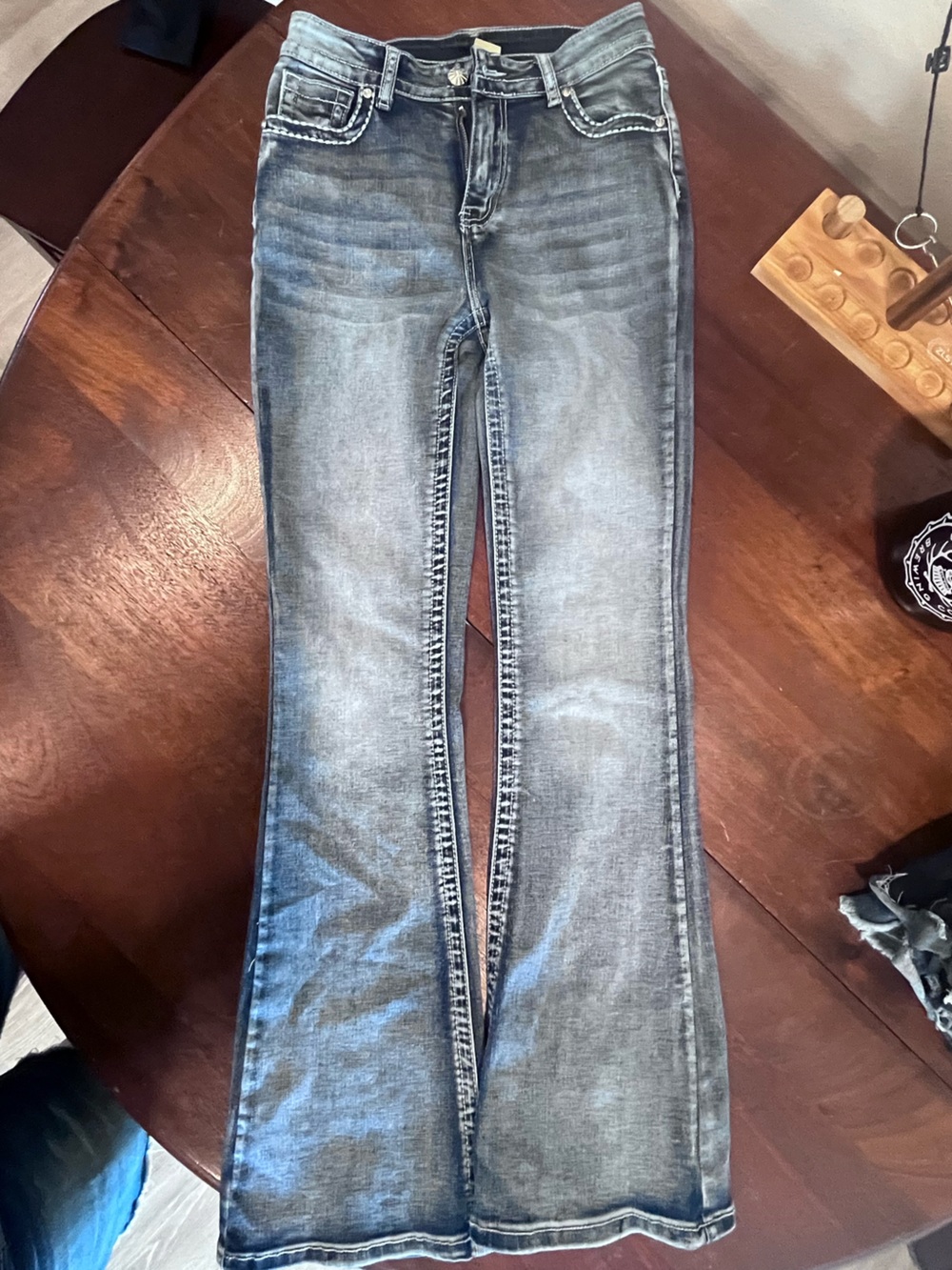Wallflower Women's/Junior Faded Blue Bootcut Jeans